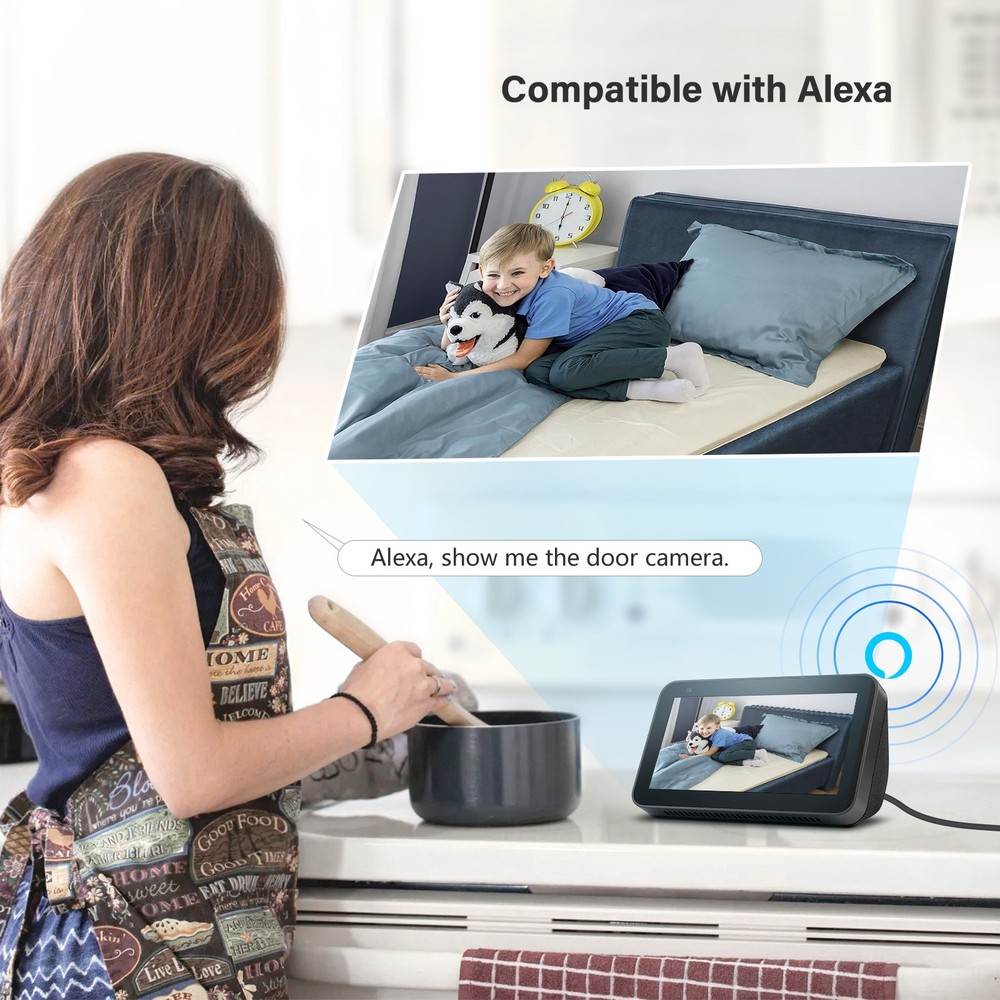 Smart Wireless WiFi Security Camera System Indoor Night Vision 3MP 2-Way Audio