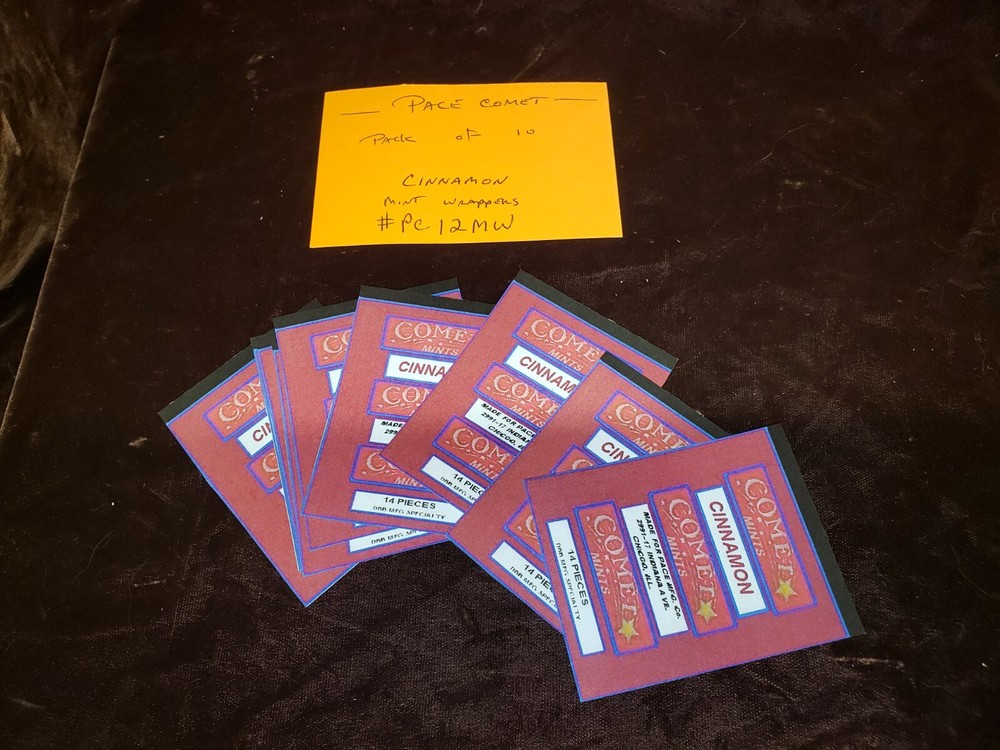 REPRO PACE COMET MINT WRAPPERS "CINNAMON" PACK #PC12 CINNAMON