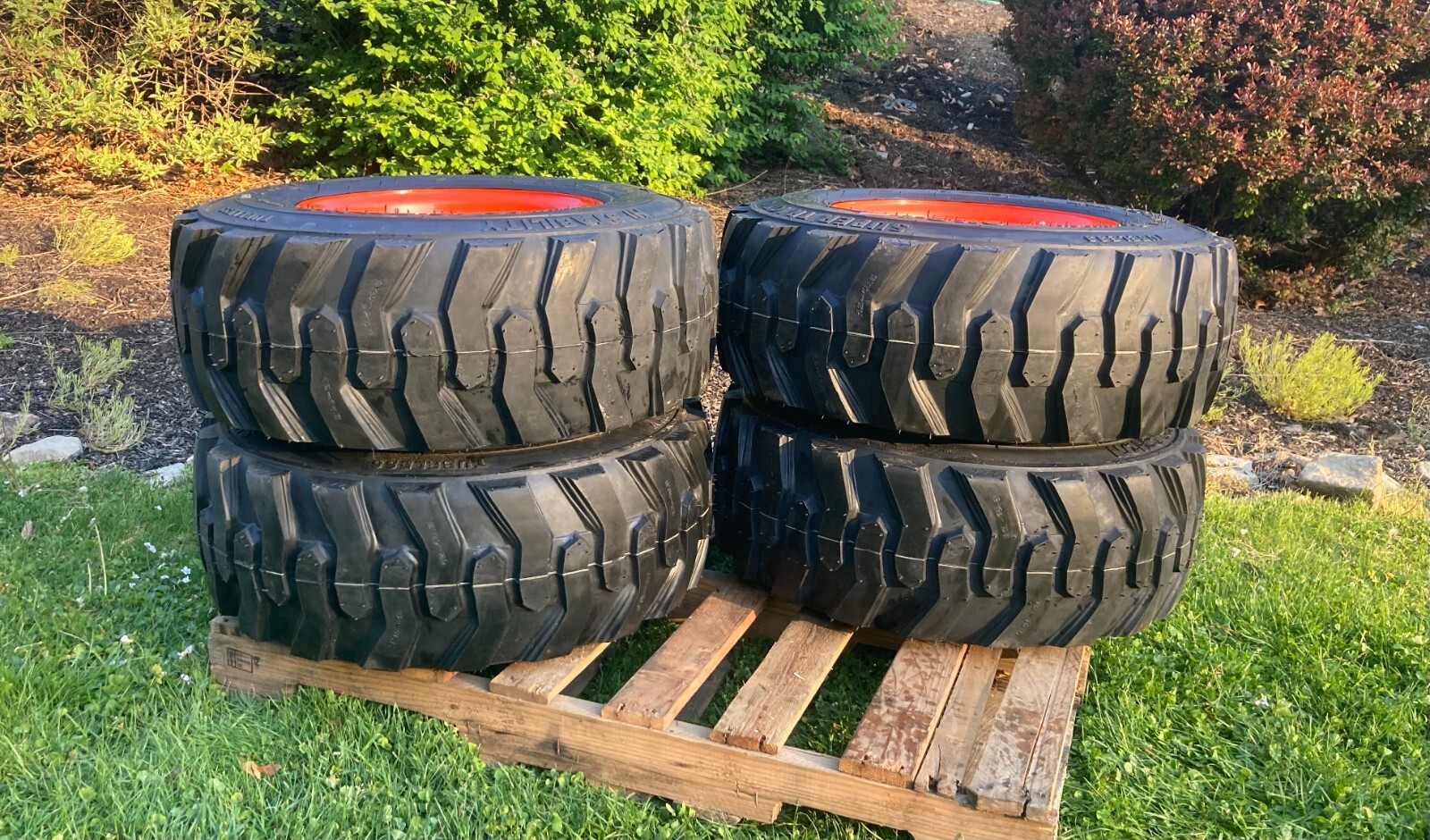 4-12-16.5 Skid Steer Tires/Wheels for Bobcat S220, S250, S300, S630, S650 & more