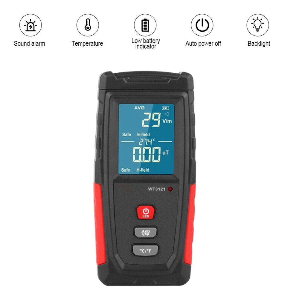 Digital LCD Electromagnetic Radiation Dosimeter EMF Detector Tester Meter Tool