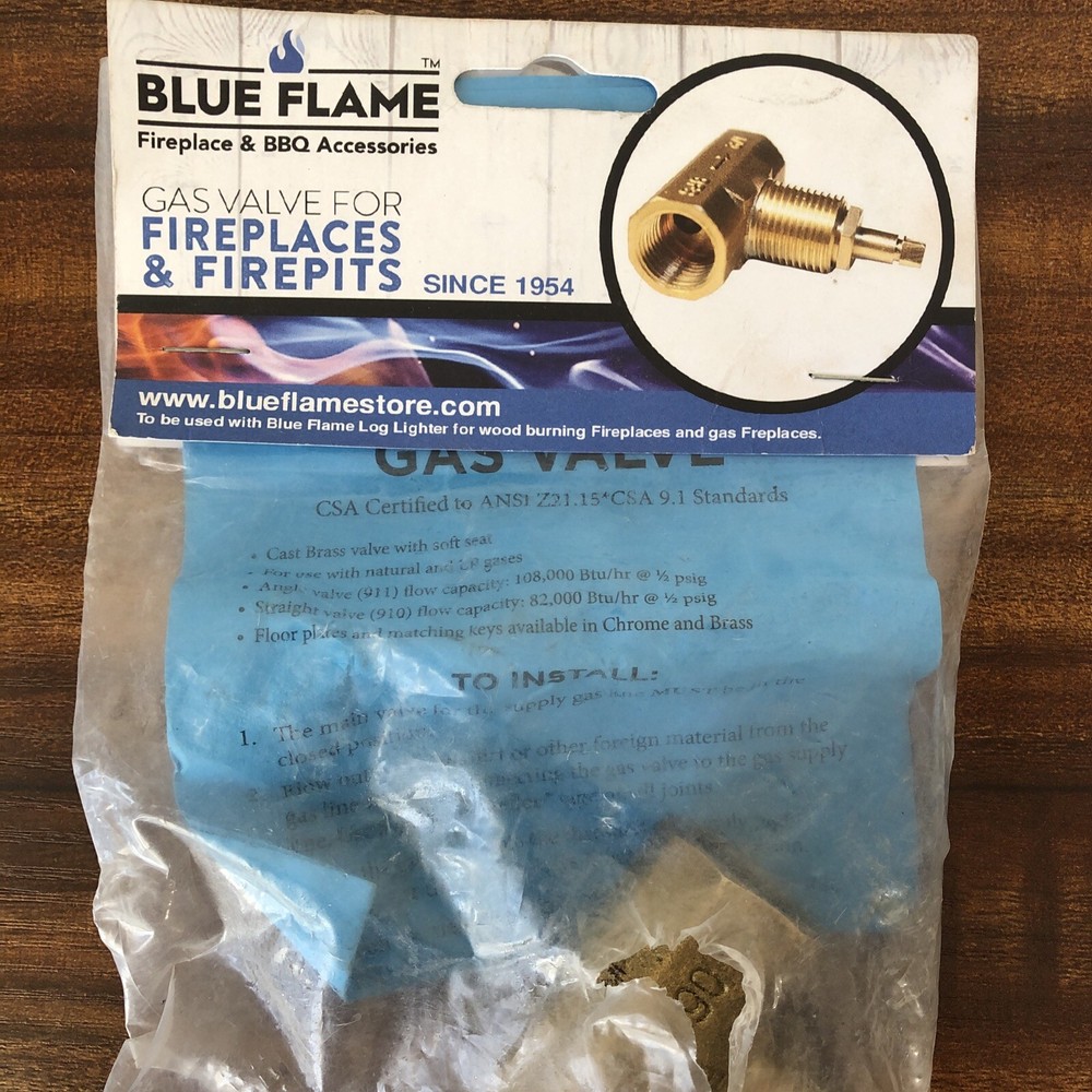Blue Flame Gas valve for fireplaces & firepits 1/2 PSIG