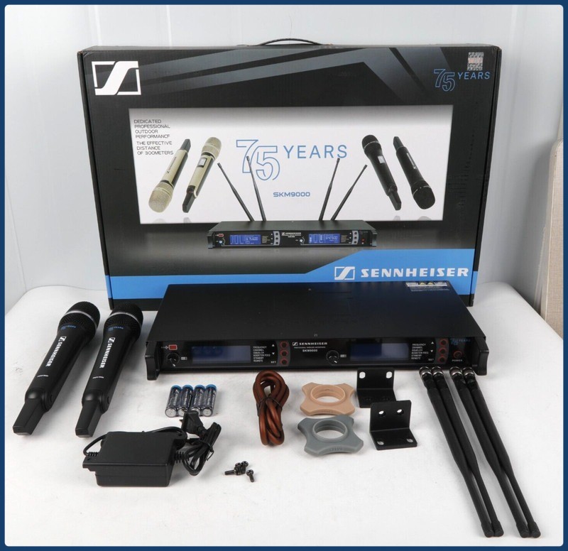 NEW Sennheiser SKM 9000 Dual Wireless Microphone Set Vocal Pro Audio