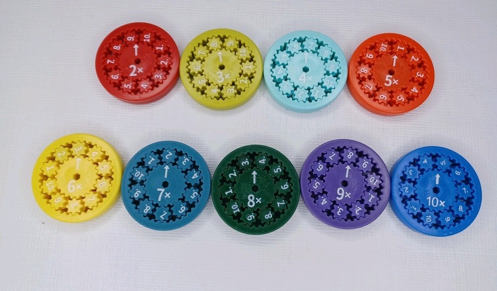 Addition Subtraction Multiplication Division Number Gears Sliding Plastic
