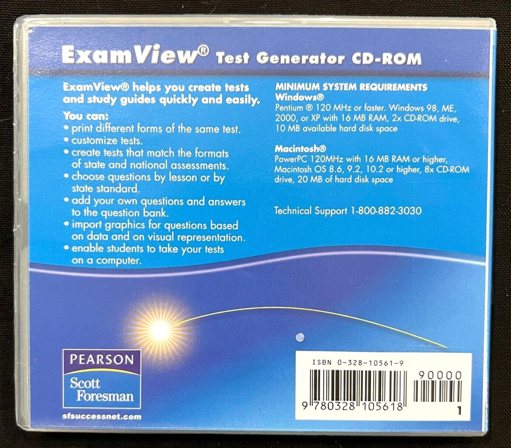 1st Grade - SCIENCE - EXAMVIEW Test Generator CD-ROM (2006, Scott Foresman)
