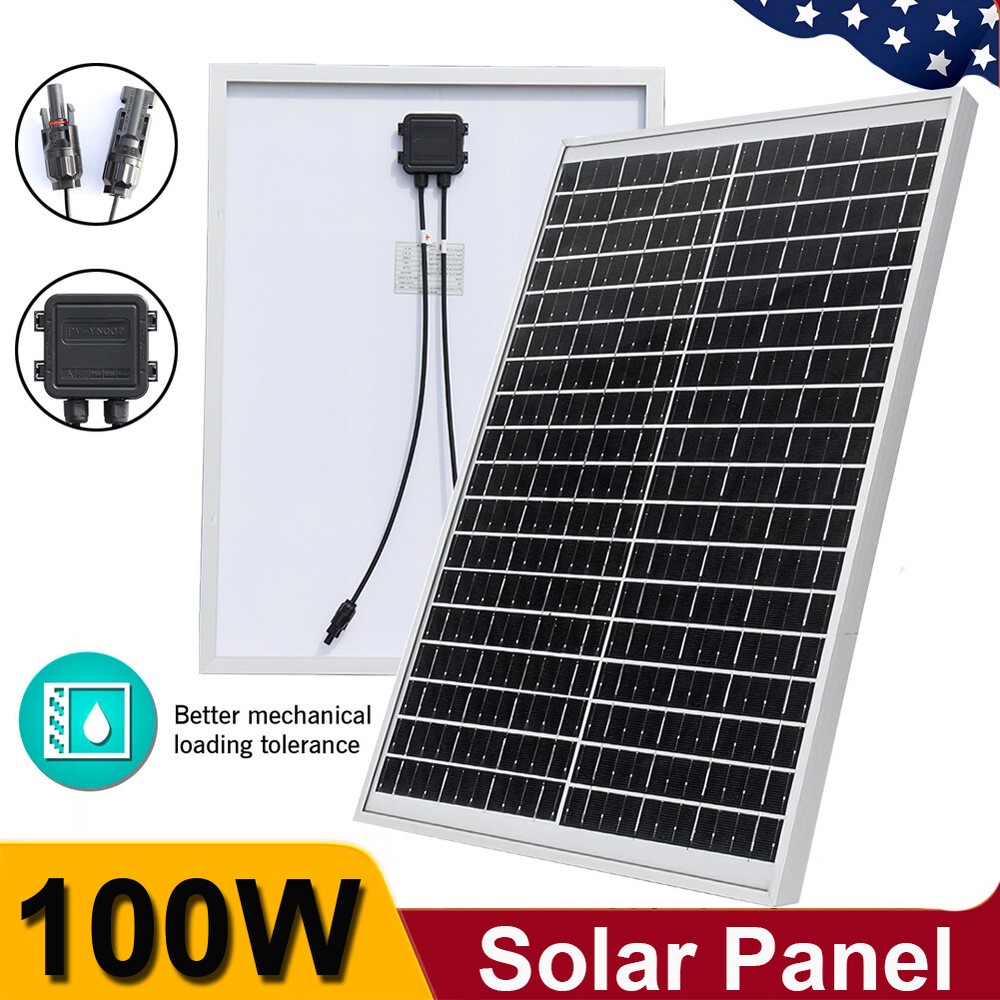 200 Watt Solar Panel Monocrystalline High-Efficiency Module PV Power Panels 2PCS