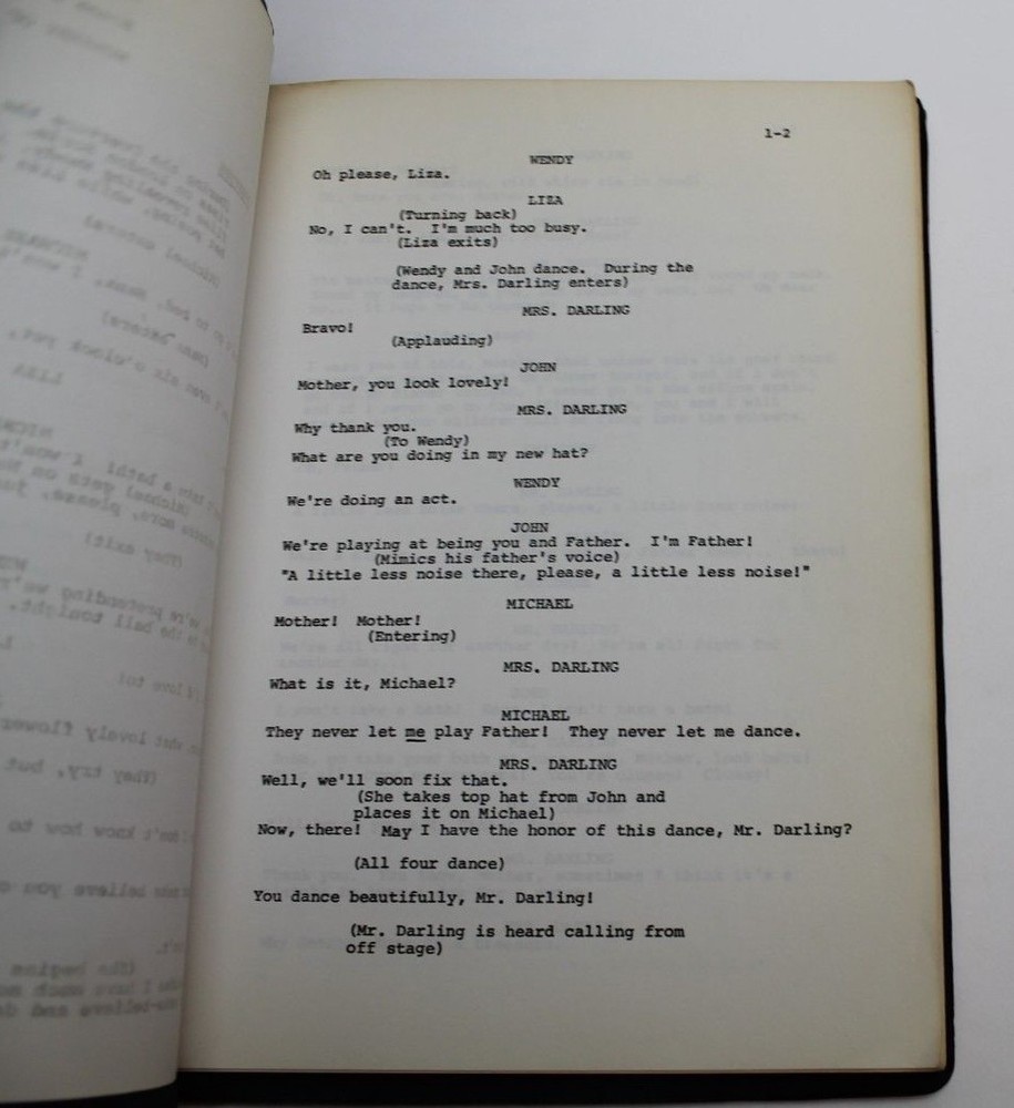 PETER PAN / Zev Bufman 1979 Original Broadway Revival Play Script, Sandy Duncan