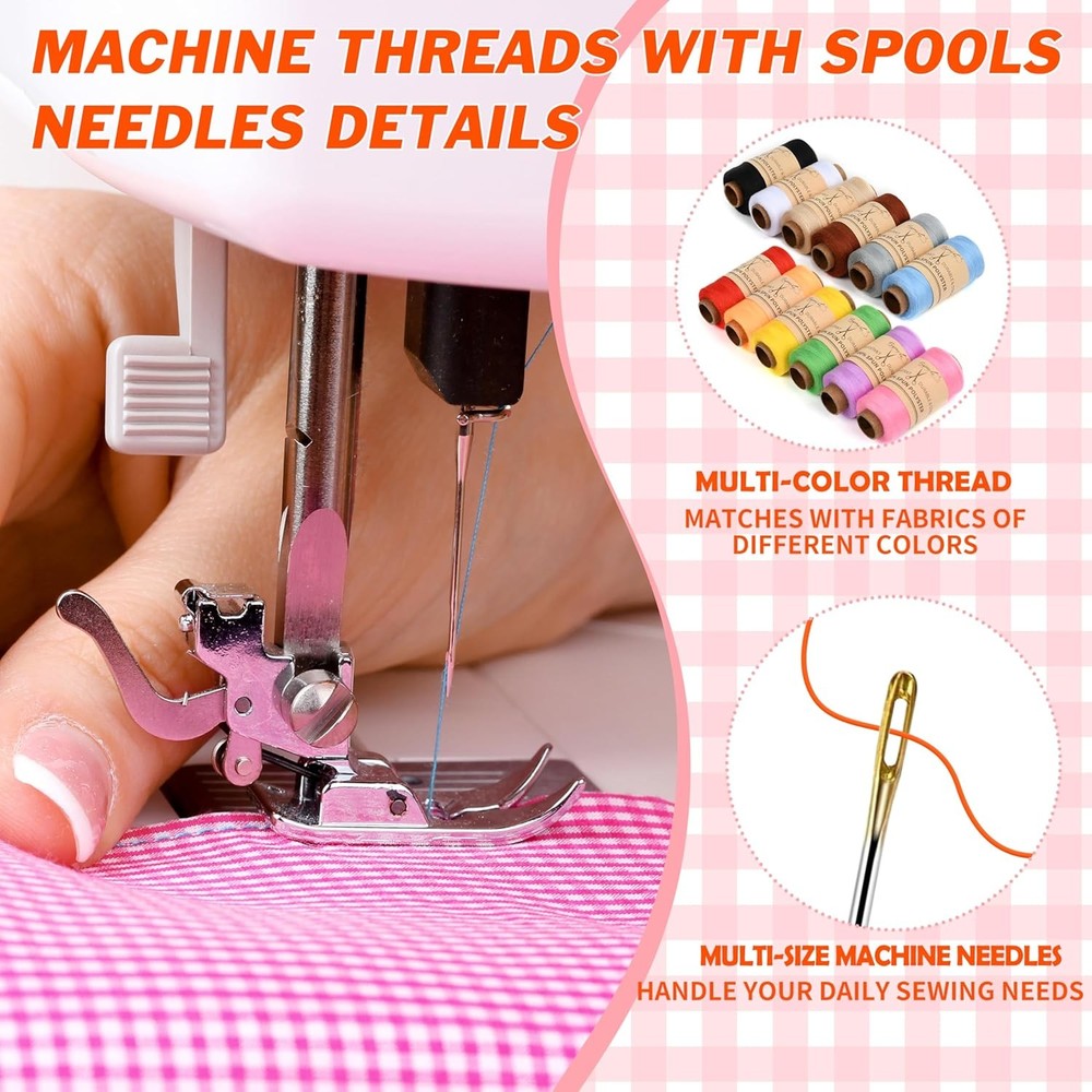 BYMORE 30 Pcs Sewing Thread Kit, 12 Colors 400 Yards per Polyester Thread Spools