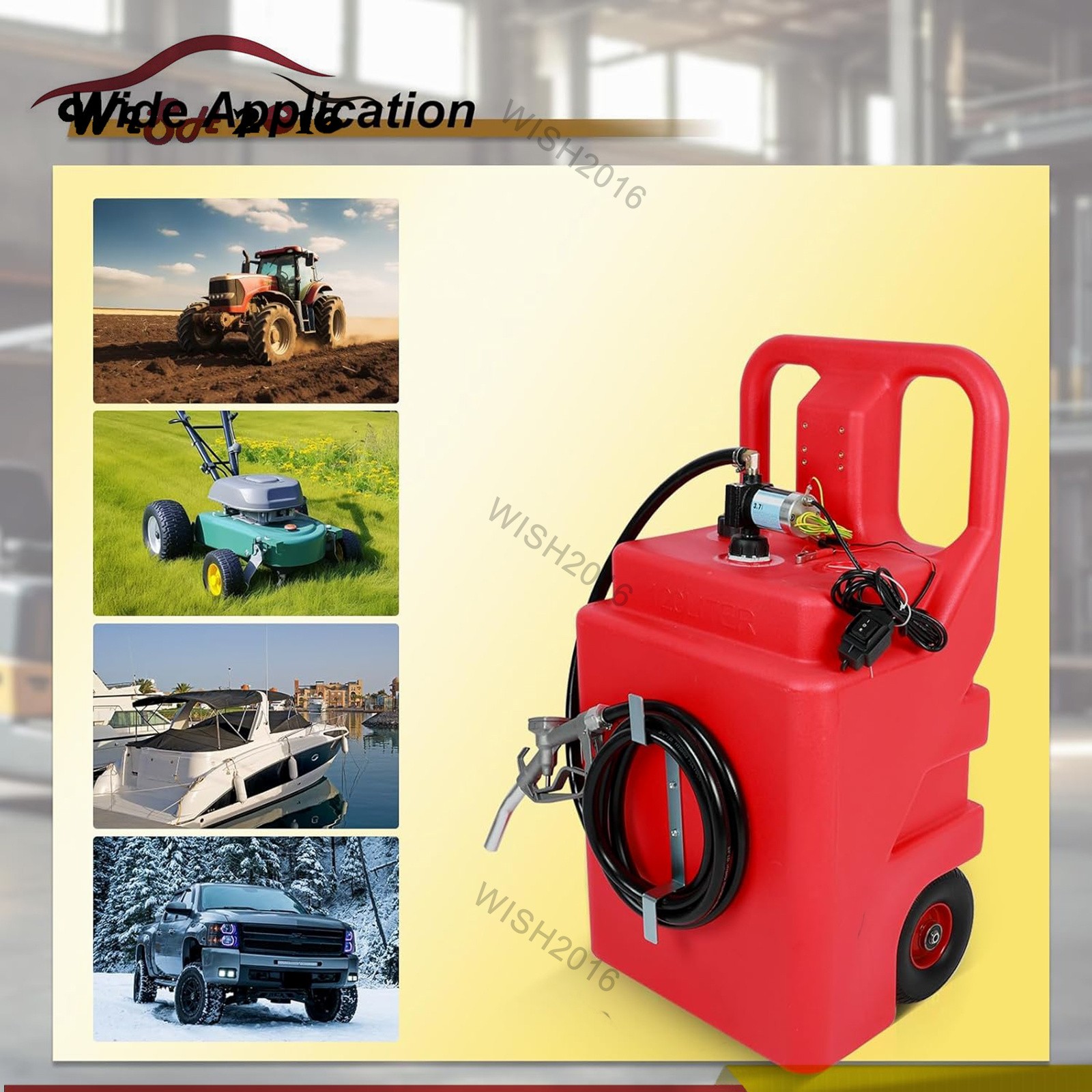 32 Gallon Portable Gasoline Diesel Fuel Tank 12V DC Electric Fuel Transfer Pump