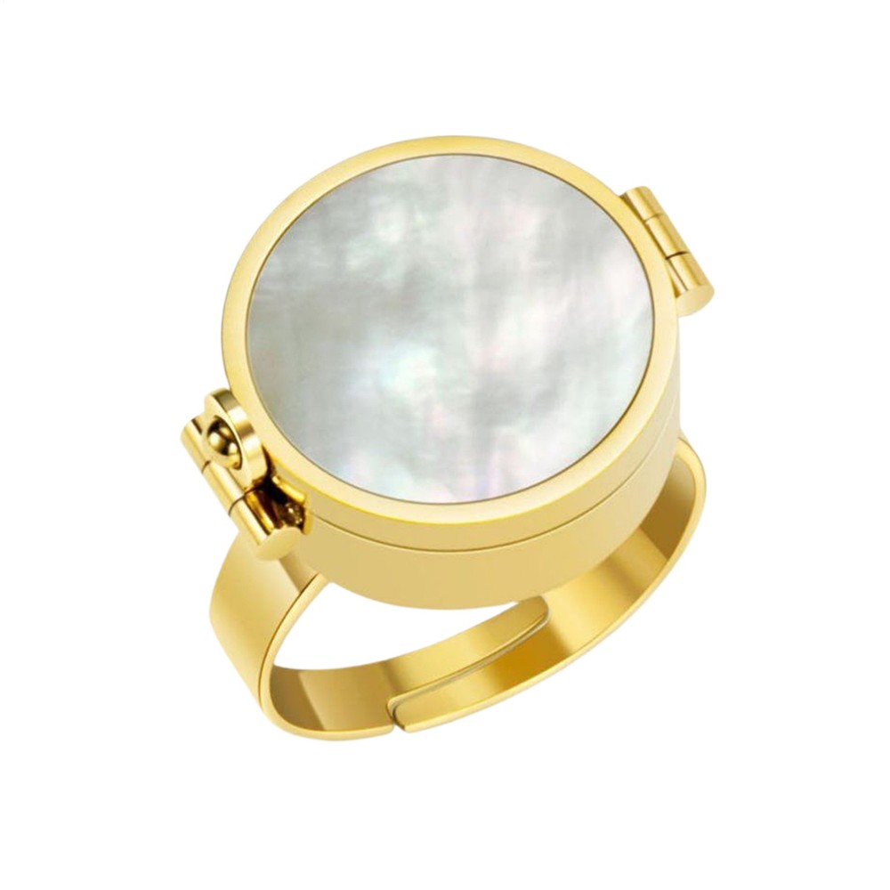 Lip Balm Ring Mini Locket Multi-Functional Lip Balm Storage Finger Ring