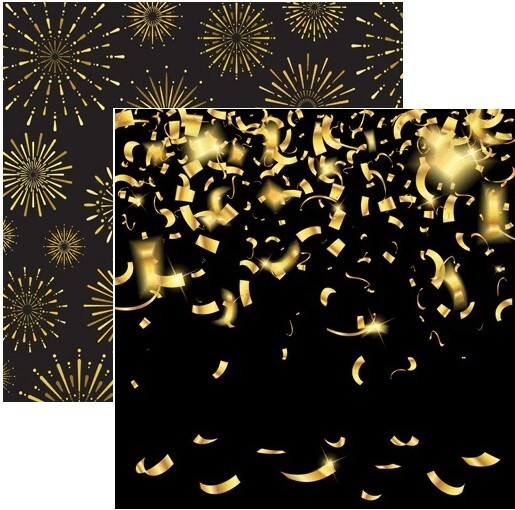 New Year's Eve - Confetti, scrapbook paper, DS, Reminisce NY005