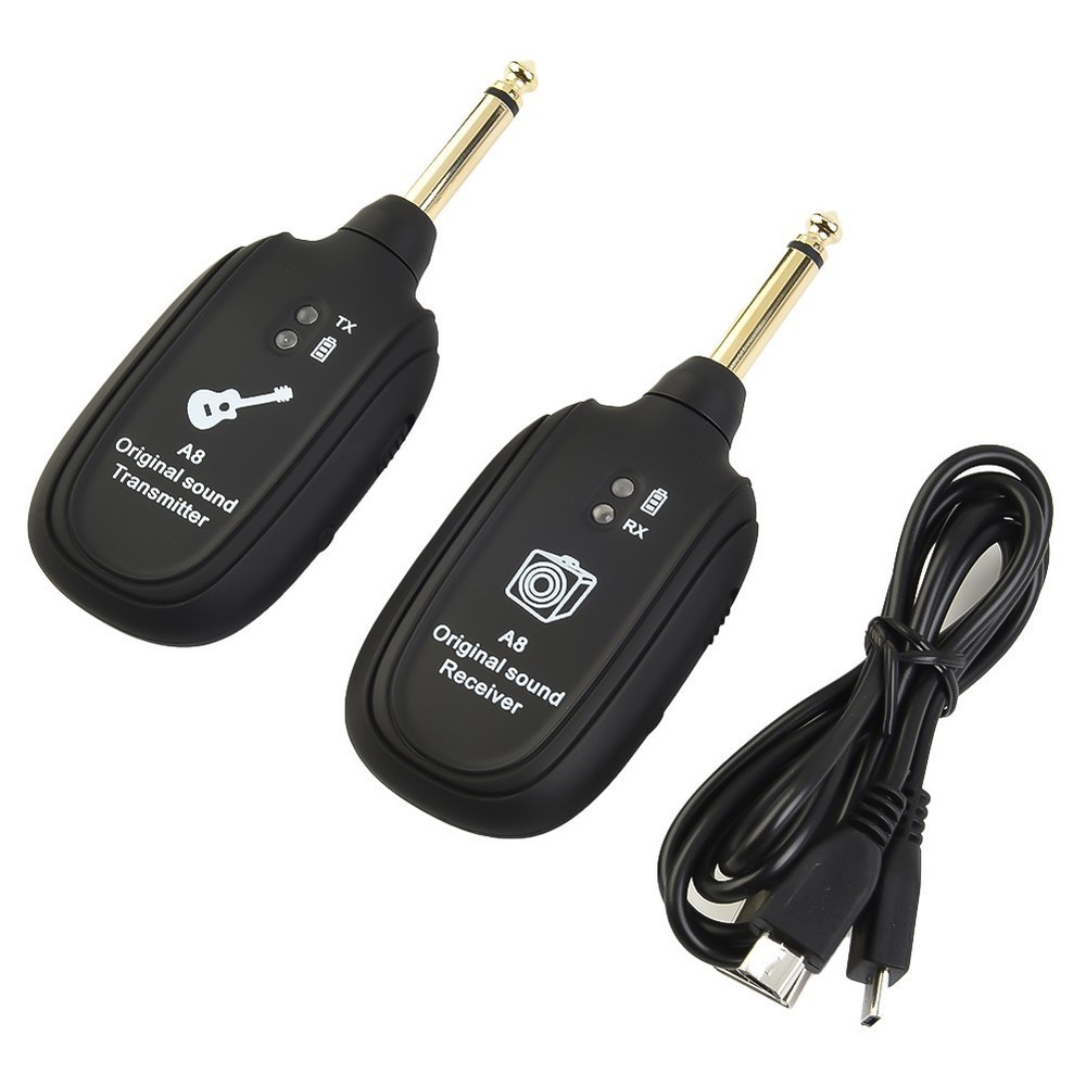 Professional Grade Wireless Guitar Transmitter & Receiver Rechargeable