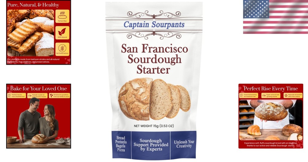 Authentic 100+ San Francisco Sourdough Starter Kit - & Probiotic-Rich