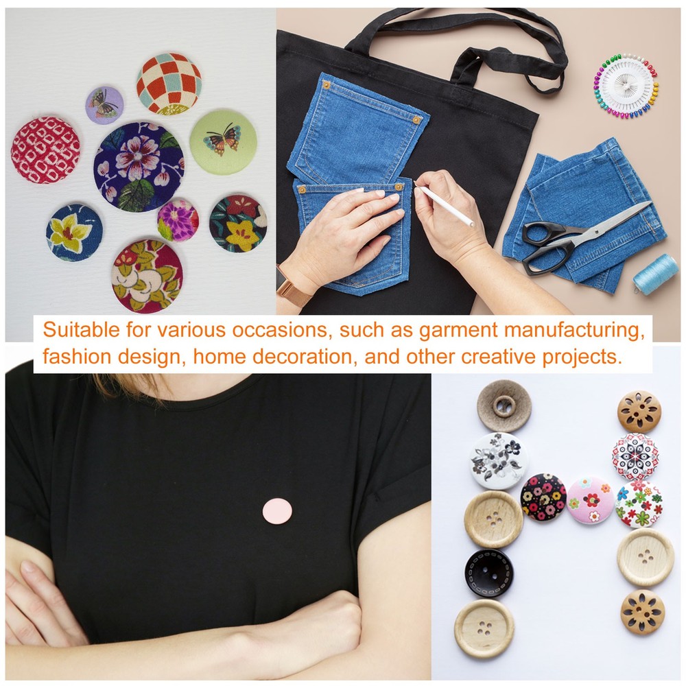 100 Pcs Button Supplies 40L(25.4mm/1") for Button Maker Machine