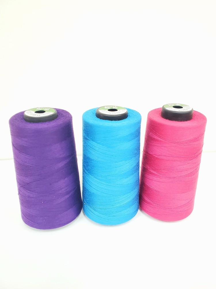 Bobbin Thread 100% Spun Polyester (Pack of 3) 10,000 Mts