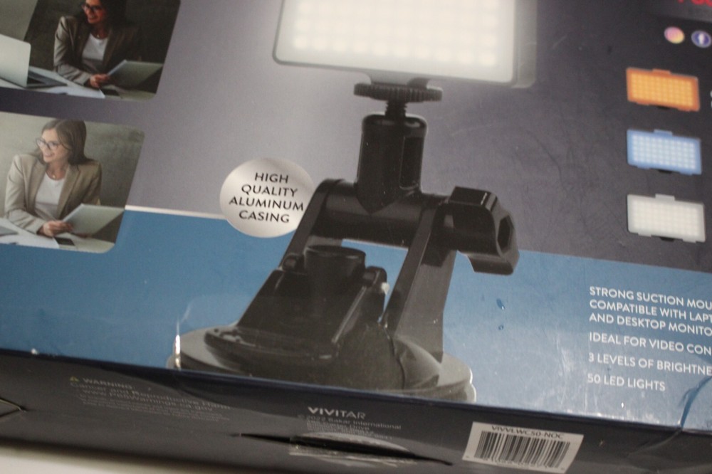 VIVITAR VIDEO CONFERENCE LIVE STREAMING KIT ORANGE BLUE AND WHITE DIFFUSER