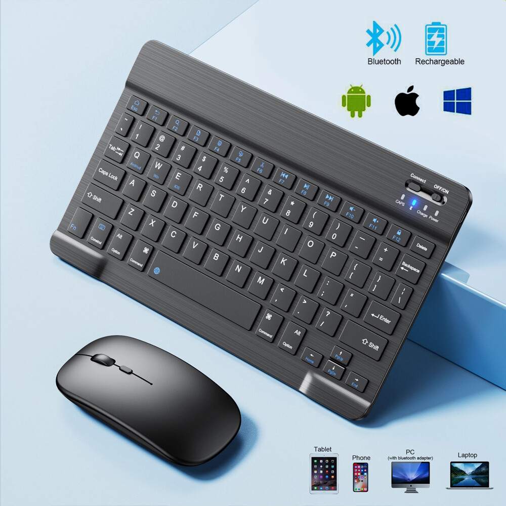 Bluetooth Keyboard & Case Cover & Mouse For Samsung Galaxy Tab A9/A9 Plus Tablet
