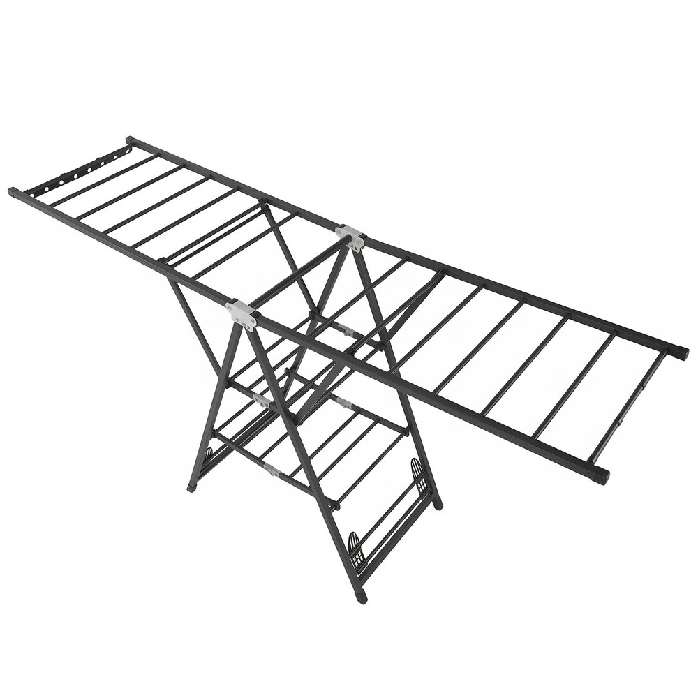 70.87in Clothes Drying Rack Foldable Laundry Drying Rack with Height-Adjustable