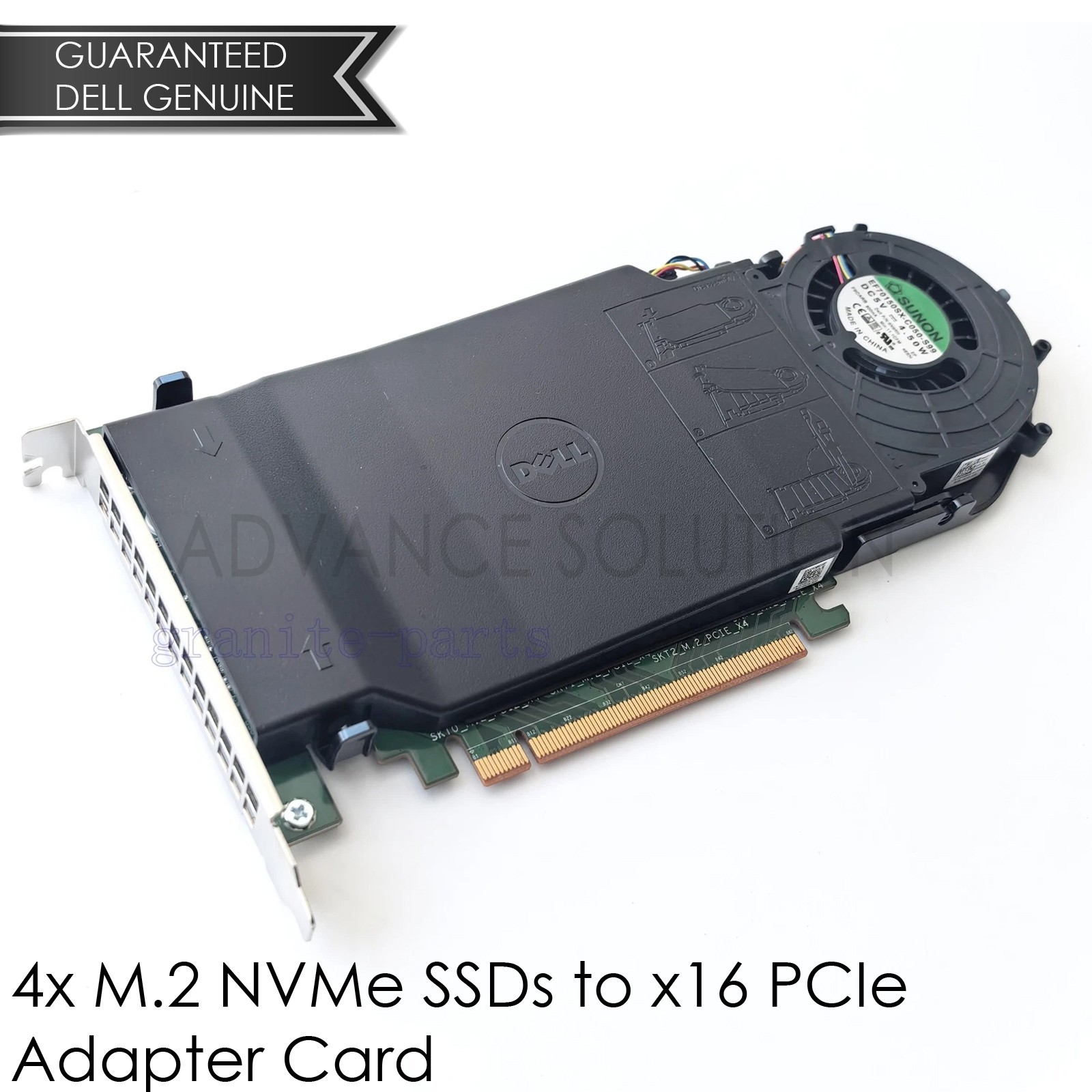 Dell Ultra Speed 4X M.2 NVMe SSDs to X16 PCIe Adapter Card 80G5N 6N9RH TX9JH