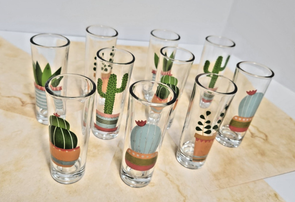 10-PK Cactus Shot Glasses