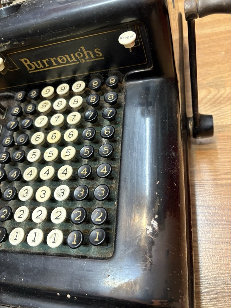 Antique Burroughs Adding Machine. Untested. Sold As Is. For Parts Only