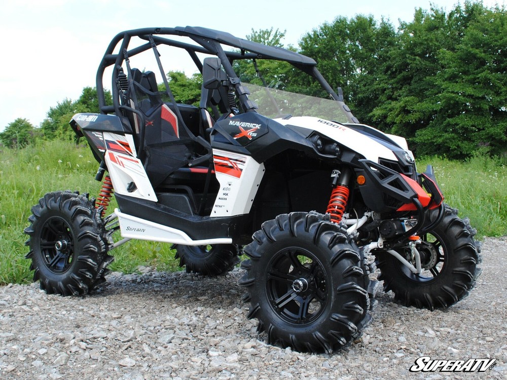 SuperATV Scratch Resistant Half Windshield for Can-Am Maverick (2013+) - Clear