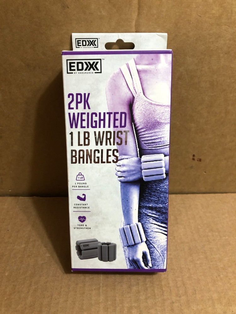 EDX 2PK Weighted 1 lb Wrist Bangles