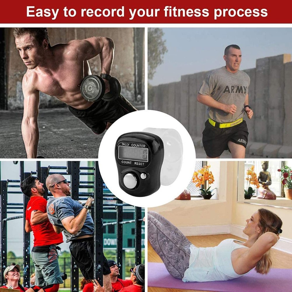 Electronic Finger Counter4-Pack Case Resettable 5 Digit LCD Electronic Digital