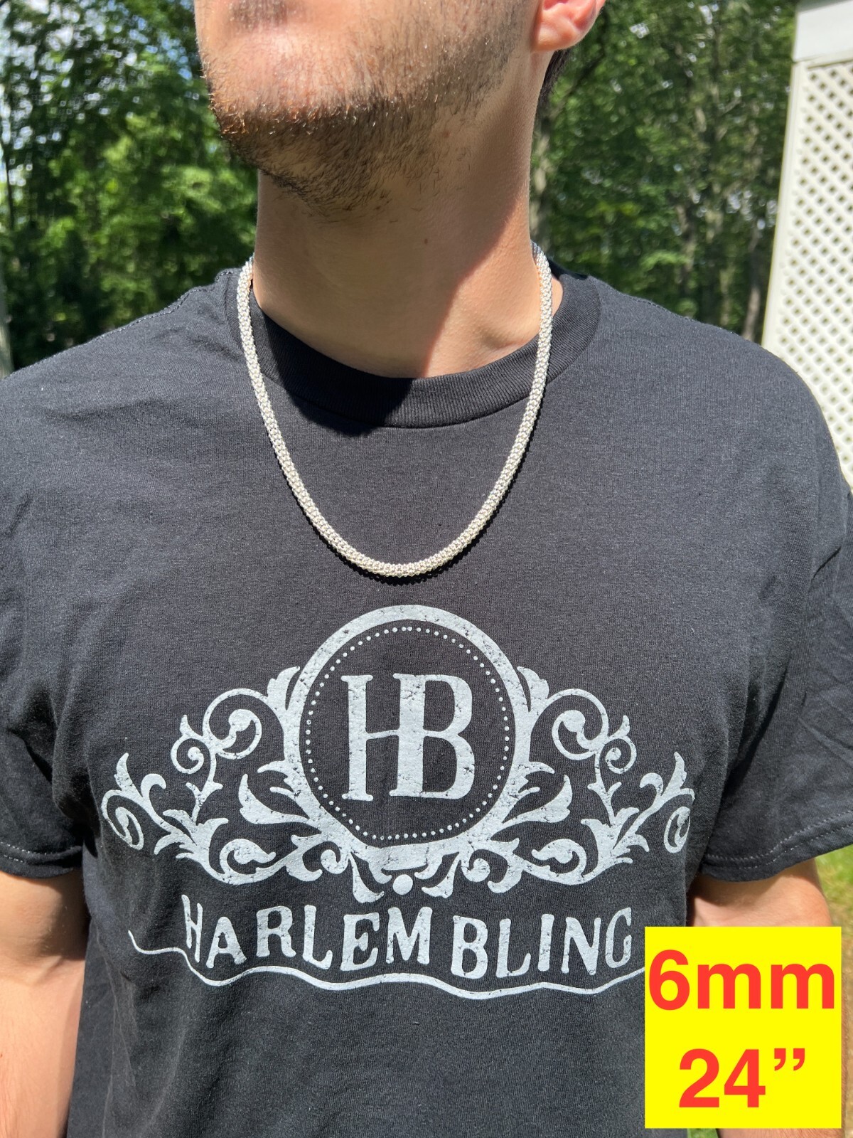 Real Solid 925 Sterling Silver Diamond Cut Popcorn Mesh Chain Necklace Coreana