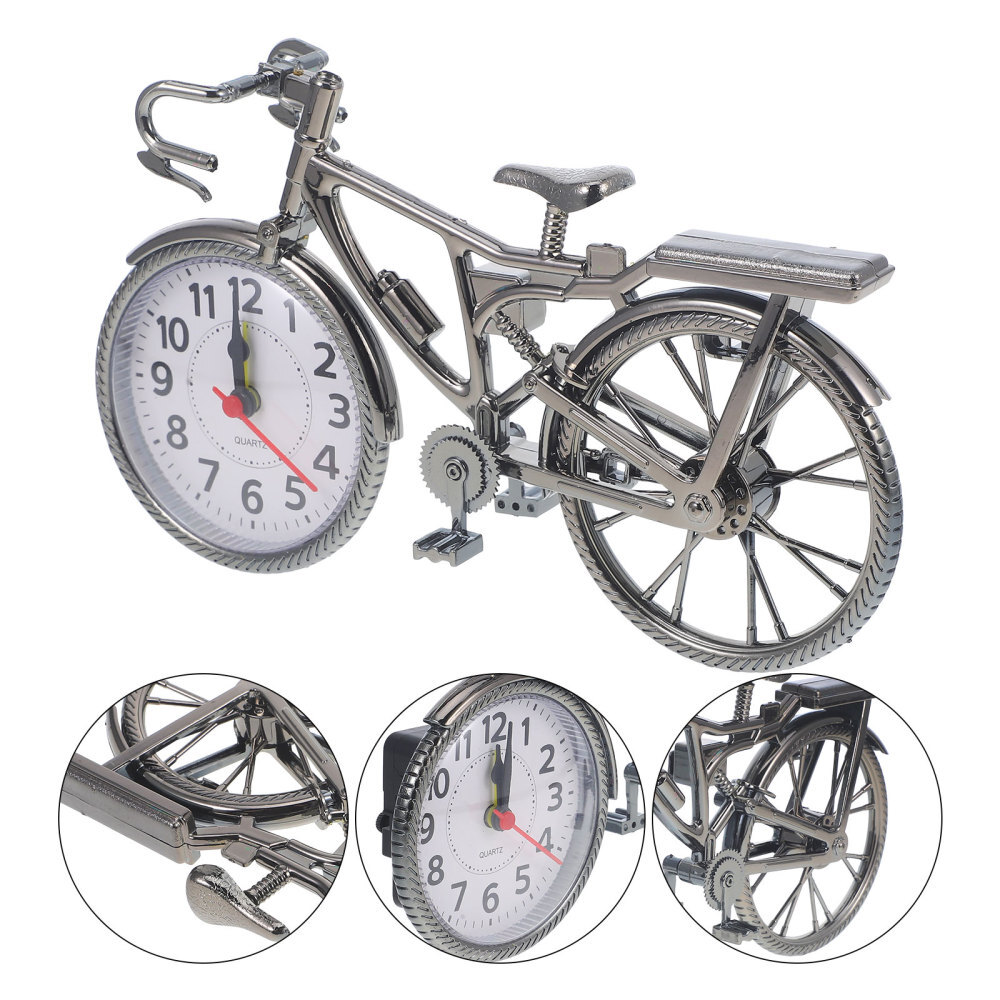 Bicycle Alarm Clock Retro Creative Clock Desktop Vintage Clock Desktop Decor