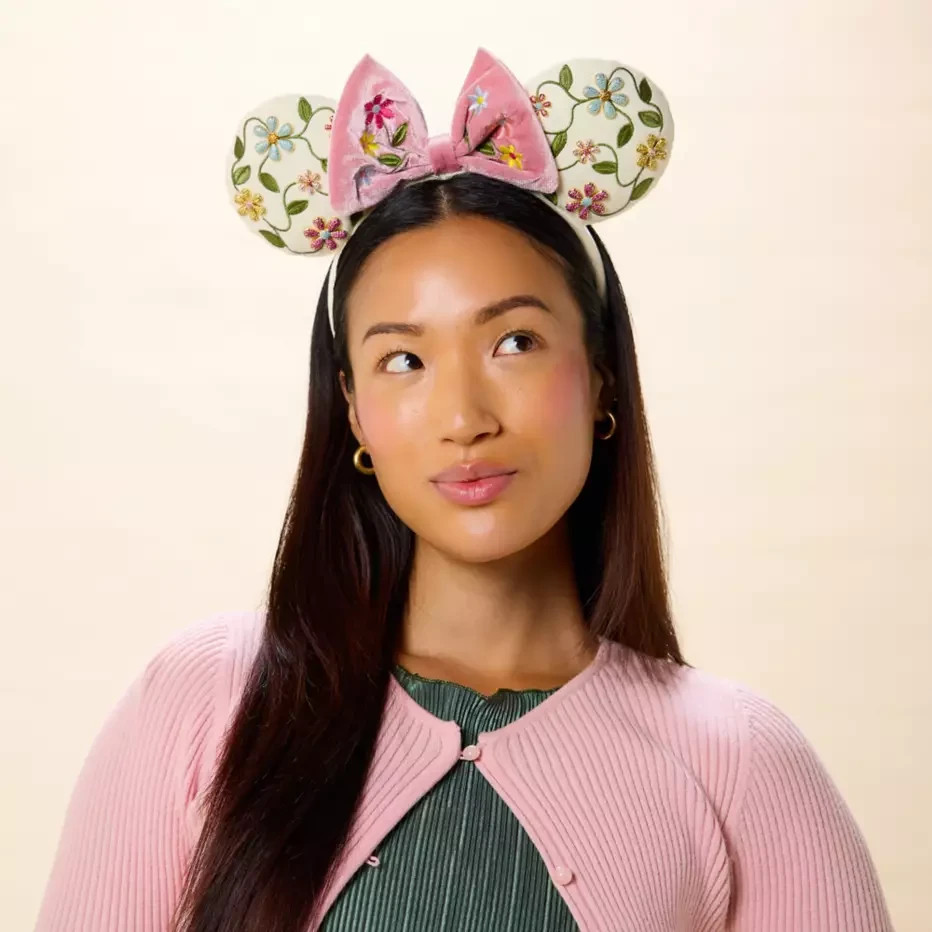 Disney Parks x Baublebar Minnie Mouse Floral Adult Ear Headband NWT