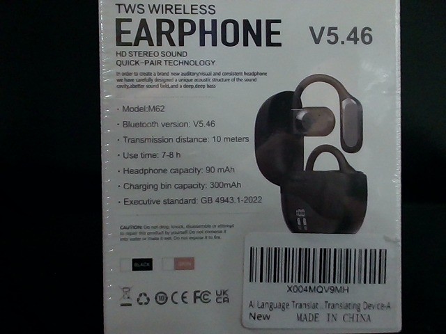 Translation Earbuds Real Time Language Translator Black
