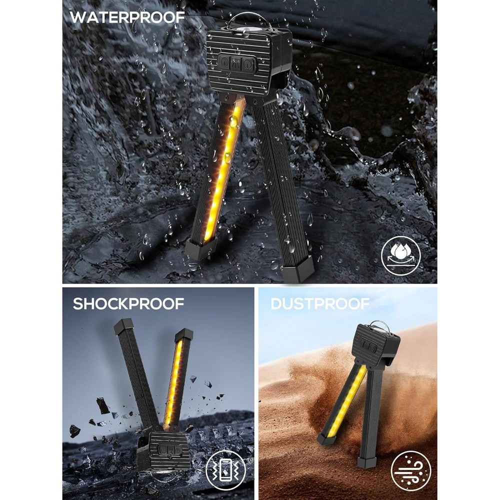 YETHKE A55 LED Multifunctional Work Light Flashlight Red Light USB Charging