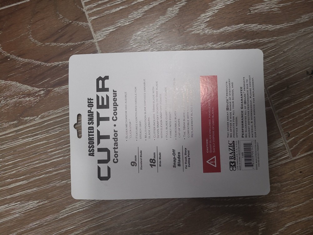 BAZIC Jumbo & Mini Multipurpose CUTTER KNIFE Assorted Color, Snap-off