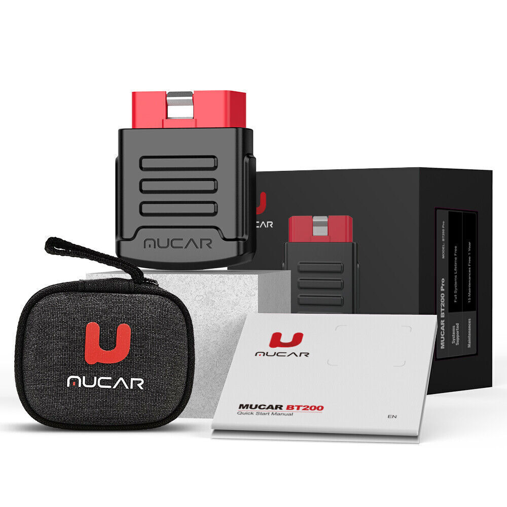 USED MUCAR BT200 Full System OBD2 Scanner Bluetooth Car Diagnostic Tool Resets