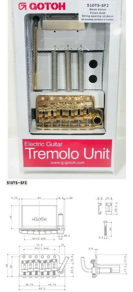 Gotoh 510TS-SF2 Gold Tremolo unit