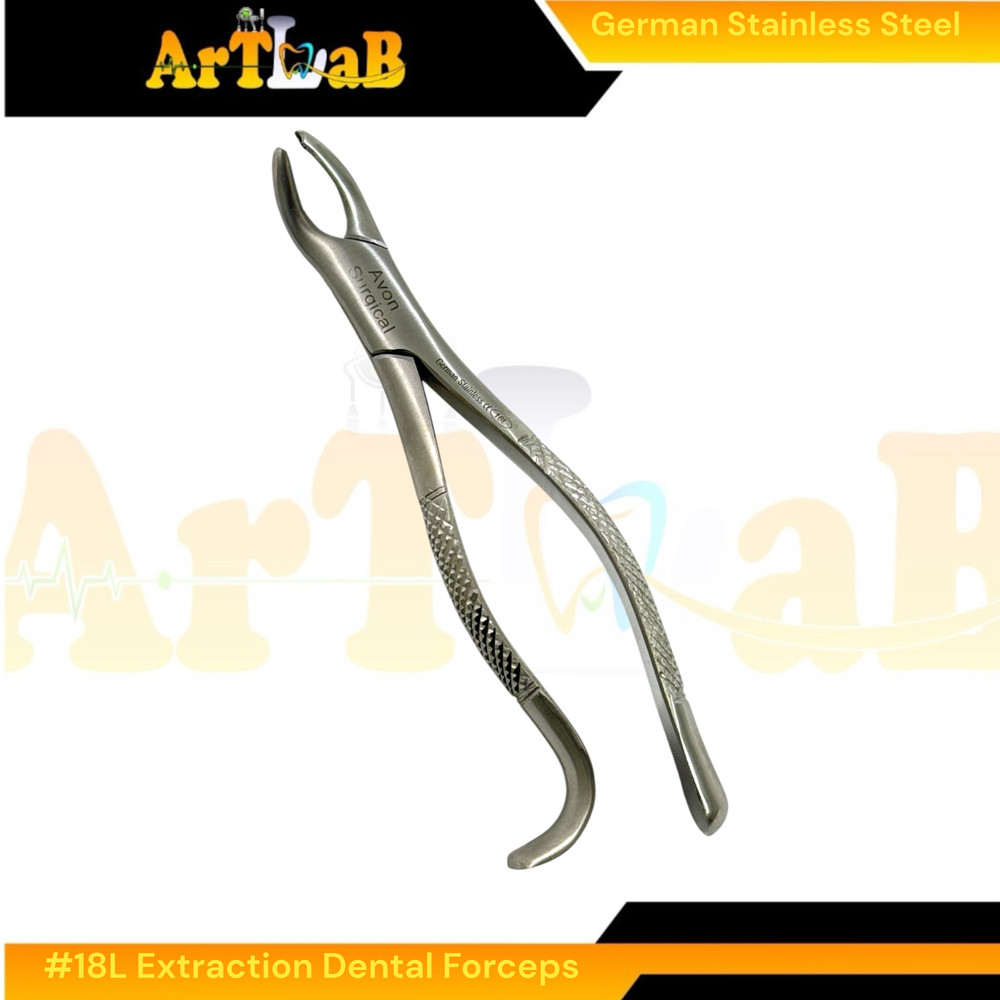 18L Upper First & Second Molar Extraction with Serrated Jaw, Hook Handle (1pc)