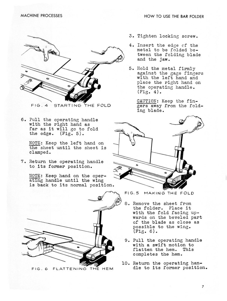 Sheet Metal Working Series- Machine Processes Instruction Manual #1321