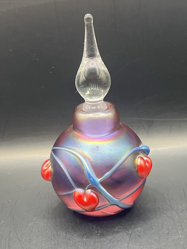 Vandermark Signed Hanging Hearts Perfume Bottle