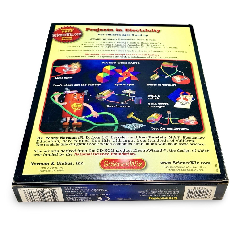 ScienceWiz Electricity Kit Penny Norman PhD Educational Science Set Complete