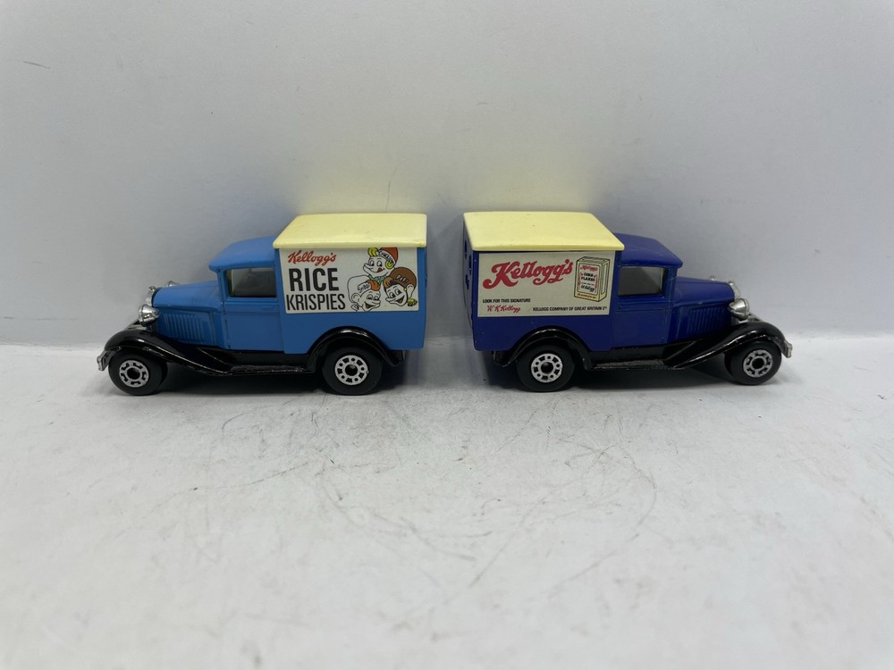 2x Matchbox Superfast Model A Ford Vans Kelloggs