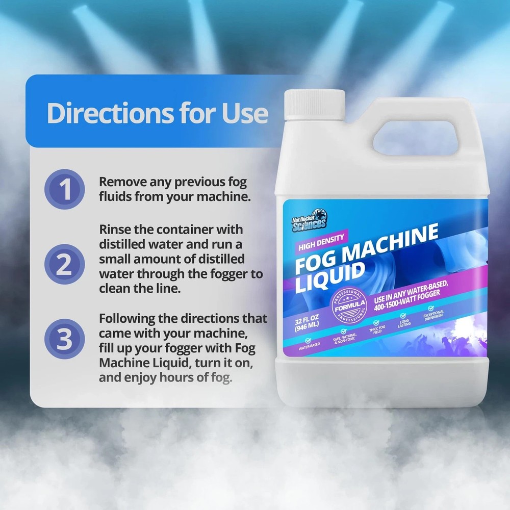 32oz Fog Machine Liquid Smoke - Pro-Grade Machine, High 32 oz (1 Quart)