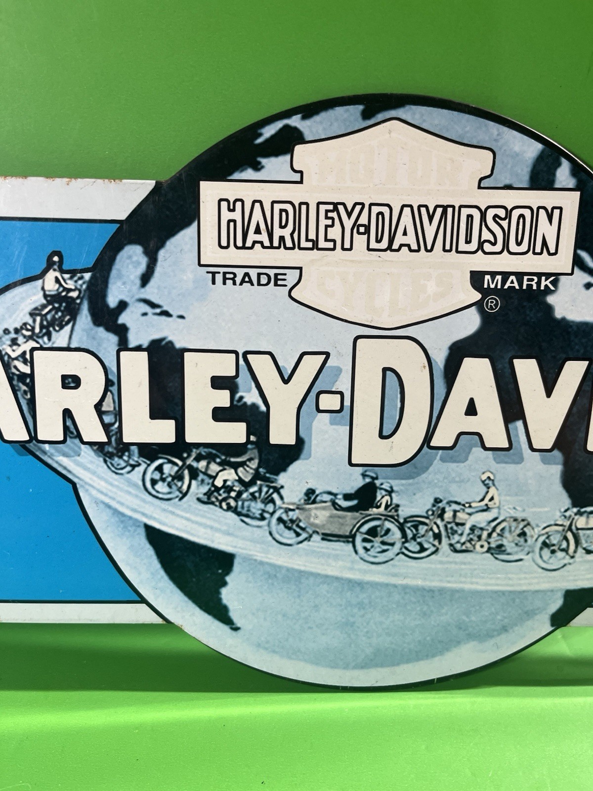 Harley Davidson Metal Display Sign - H-D Globe - Ande Rooney 2005