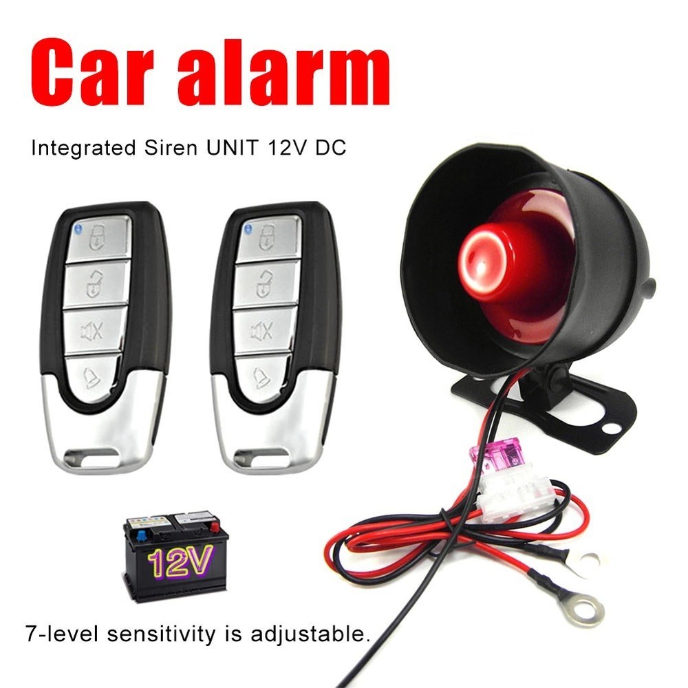 Car Remote Keyless Entry Vibration Alarm Security System W/2 Remote Control Kit
