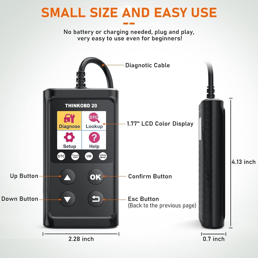 ThinkOBD 20 OBD2 Scanner Car Engine Fault Code Reader Diagnostic Scan Tool