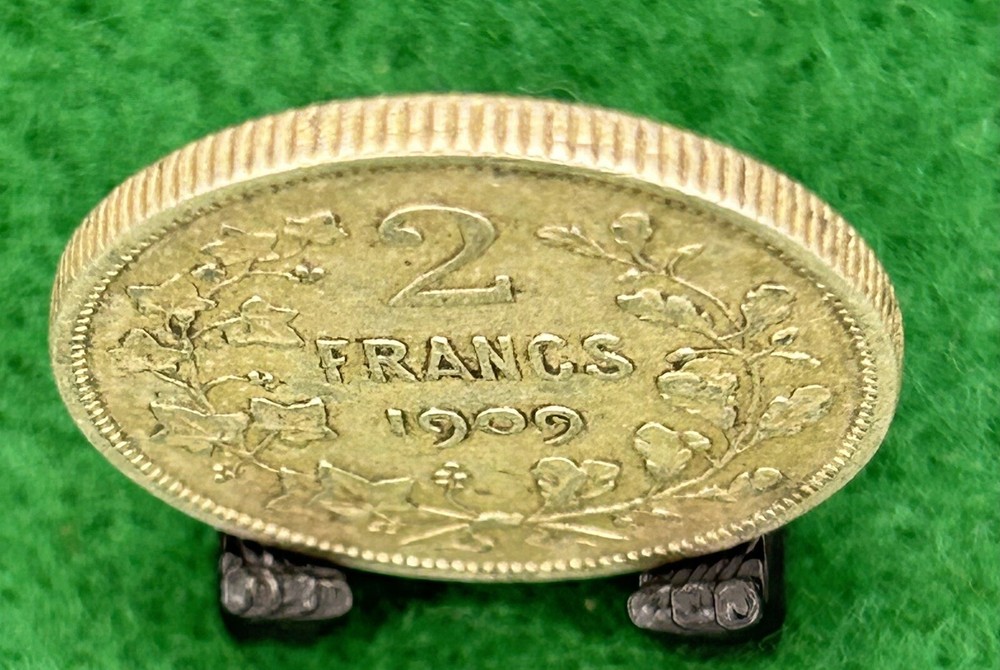 1909 Belgium Silver 2 Francs