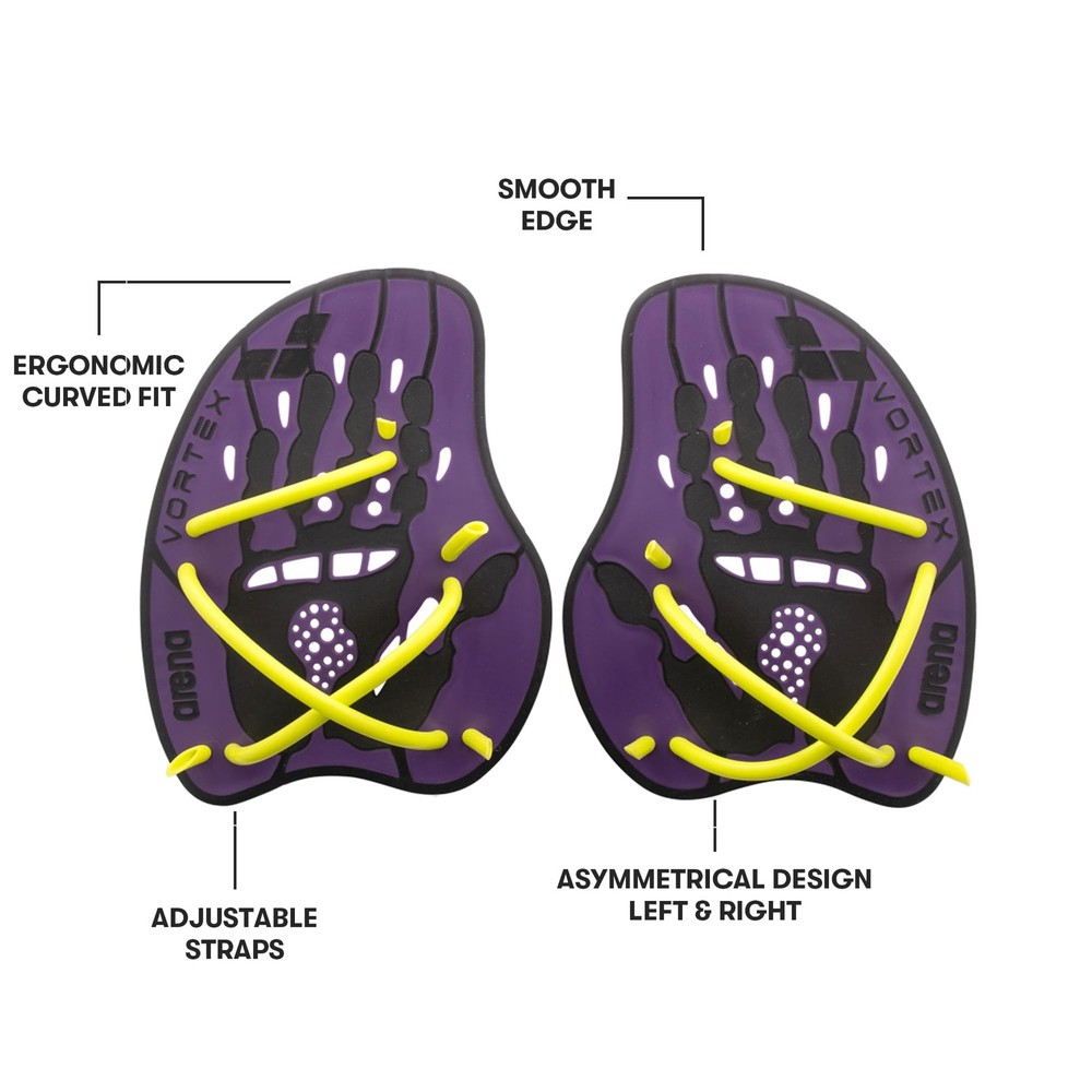 Arena Vortex Evolution Swimming Hand Paddles, Unisex, Adjustable