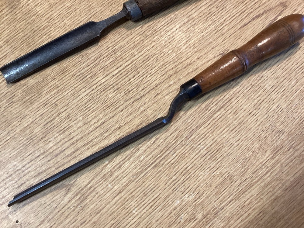 2 Antique L&I. J. White 1/2" And 3/4” Gouges 13” And 14” Long