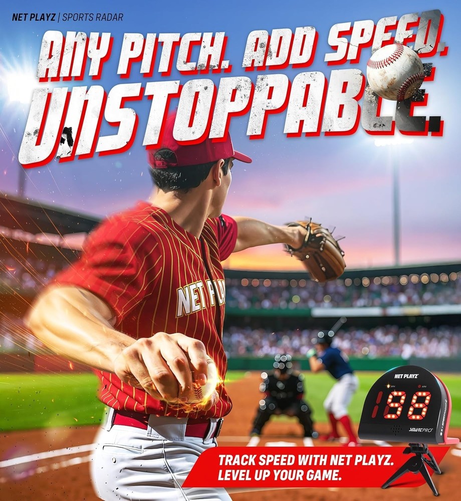 Versatile Sports Speed Radar with Large LED Display & Data Logging Capabilities