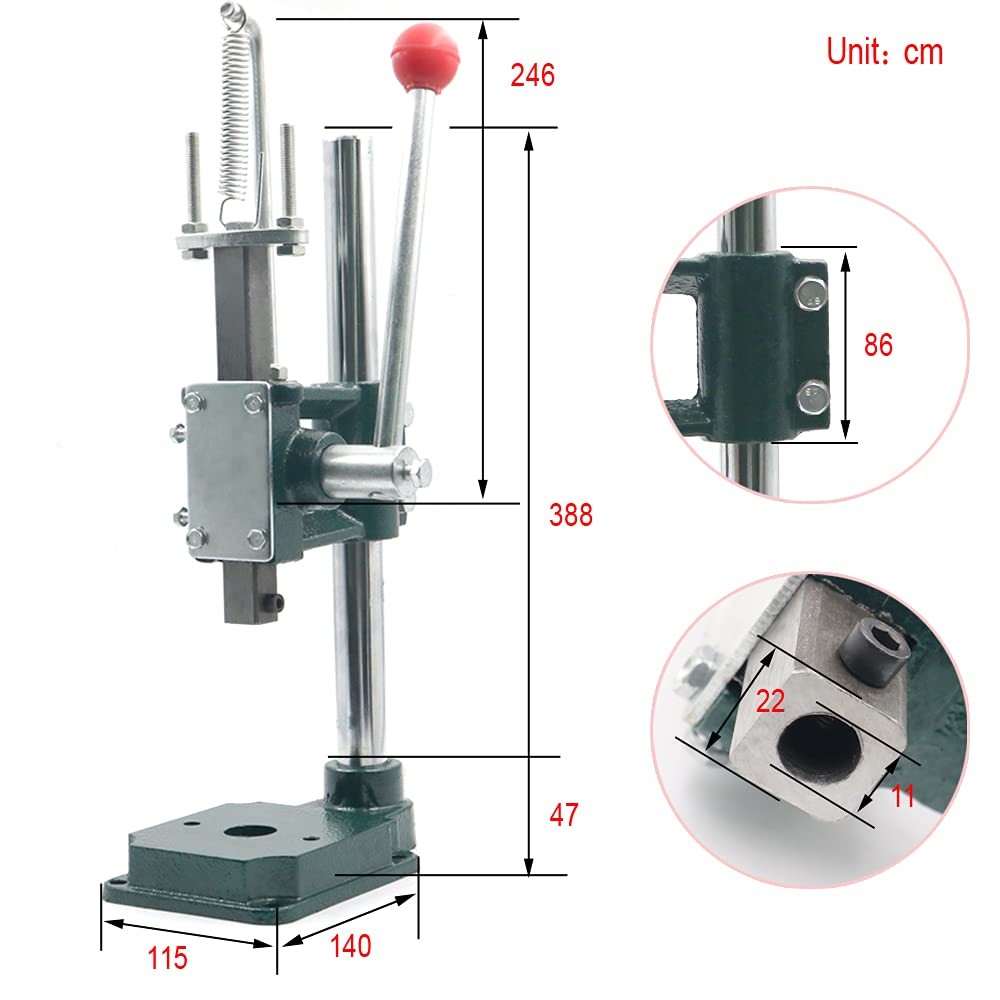 Multi-Function Hand Press and Hole Punch Machine for Stamping Leather Stitchi...