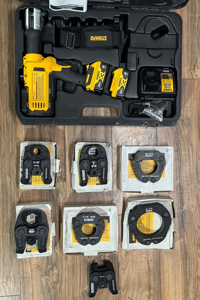 DEWALT DCE2002mk2 CORDLESS 20V PRESS TOOL KIT  New With Jaws And Ring Bundle